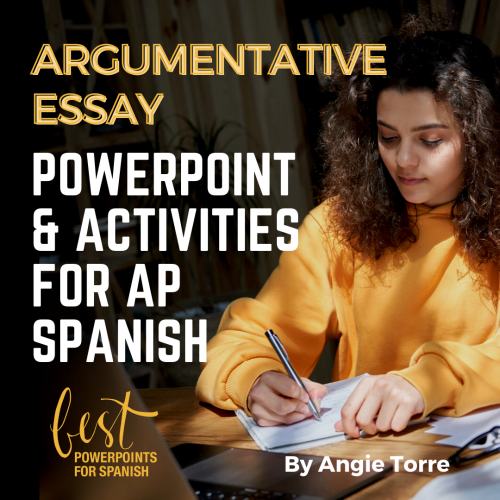 Argumentative Essay PowerPoint and Activities for AP Spanish