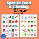 Spanish Food and Clothing Bingo Games