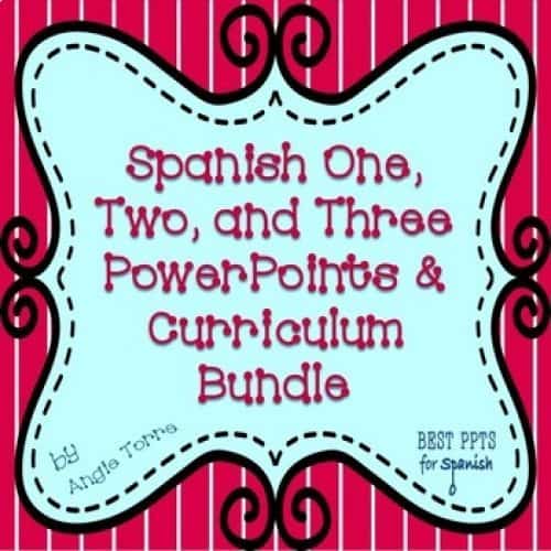 Spanish One, Two, and Three Curriculum