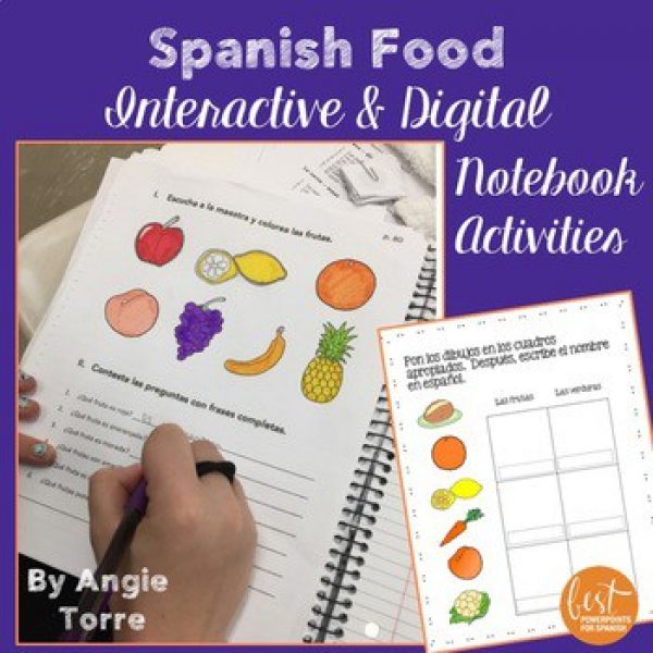 Spanish Food La comida Interactive Notebook and Google Drive Activities