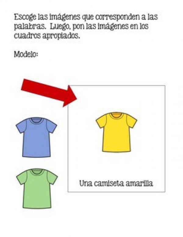 Spanish Clothing Google Drive Activity - Image 2