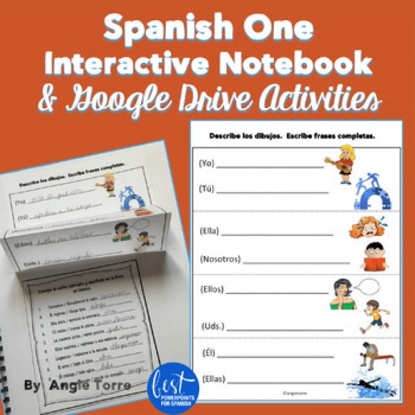 Spanish One Interactive Notebook and Google Drive Activities