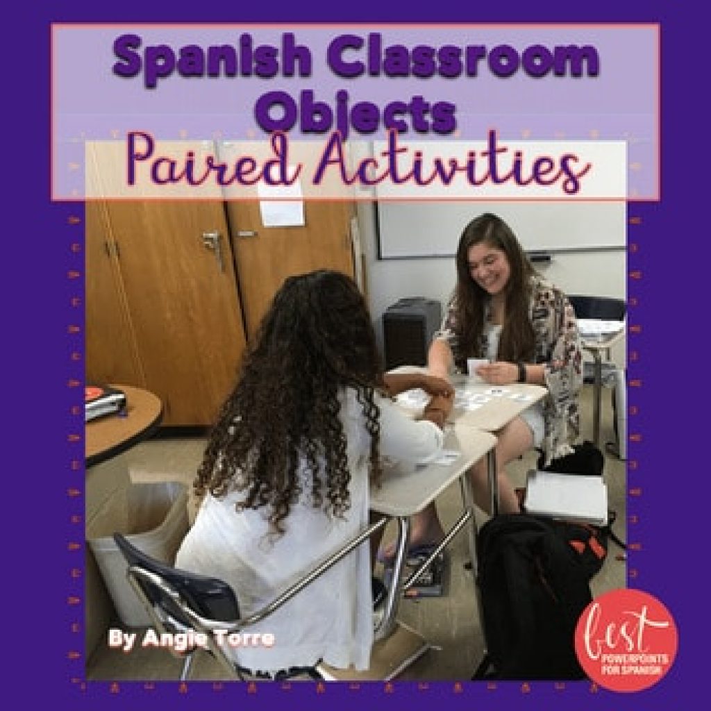 Spanish Classroom Objects Paired Activity - Best PowerPoints