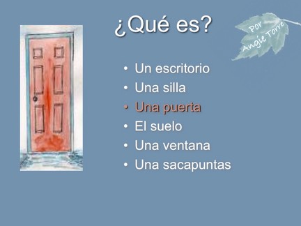 Spanish Classroom Objects PowerPoint and Interactive Notebook Activities