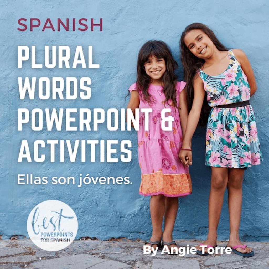 Spanish Plurals Los plurales PowerPoint and Interactive Notebook Activity