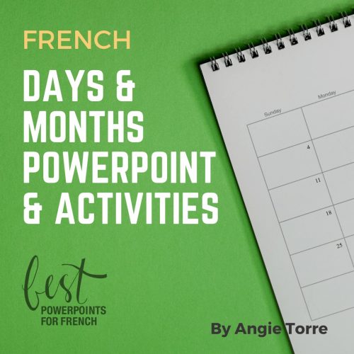 French Days and Months PowerPoint and Activities