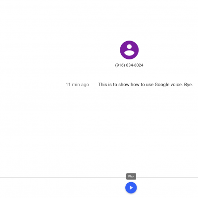 Play Google Voice Message
