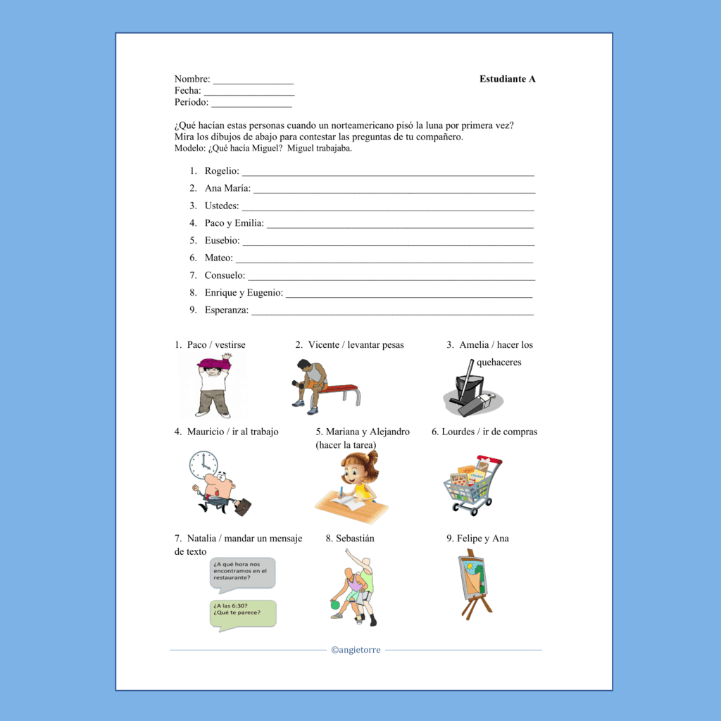 Homework (Tarea): Translating English to Spanish Worksheet for 6th - 12th  Grade