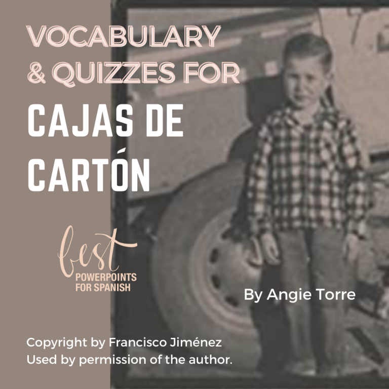 Cajas de cartón Vocabulary, Activities and Quizzes for Spanish Four or AP Best PowerPoints for