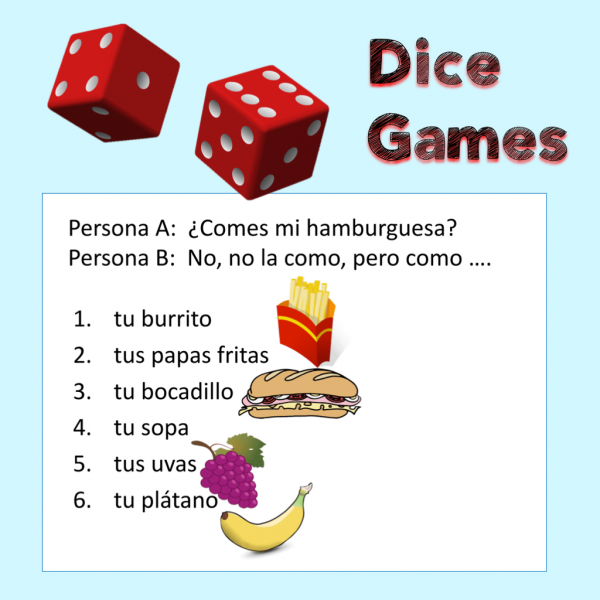 Spanish One, two, and three Paired and group activities