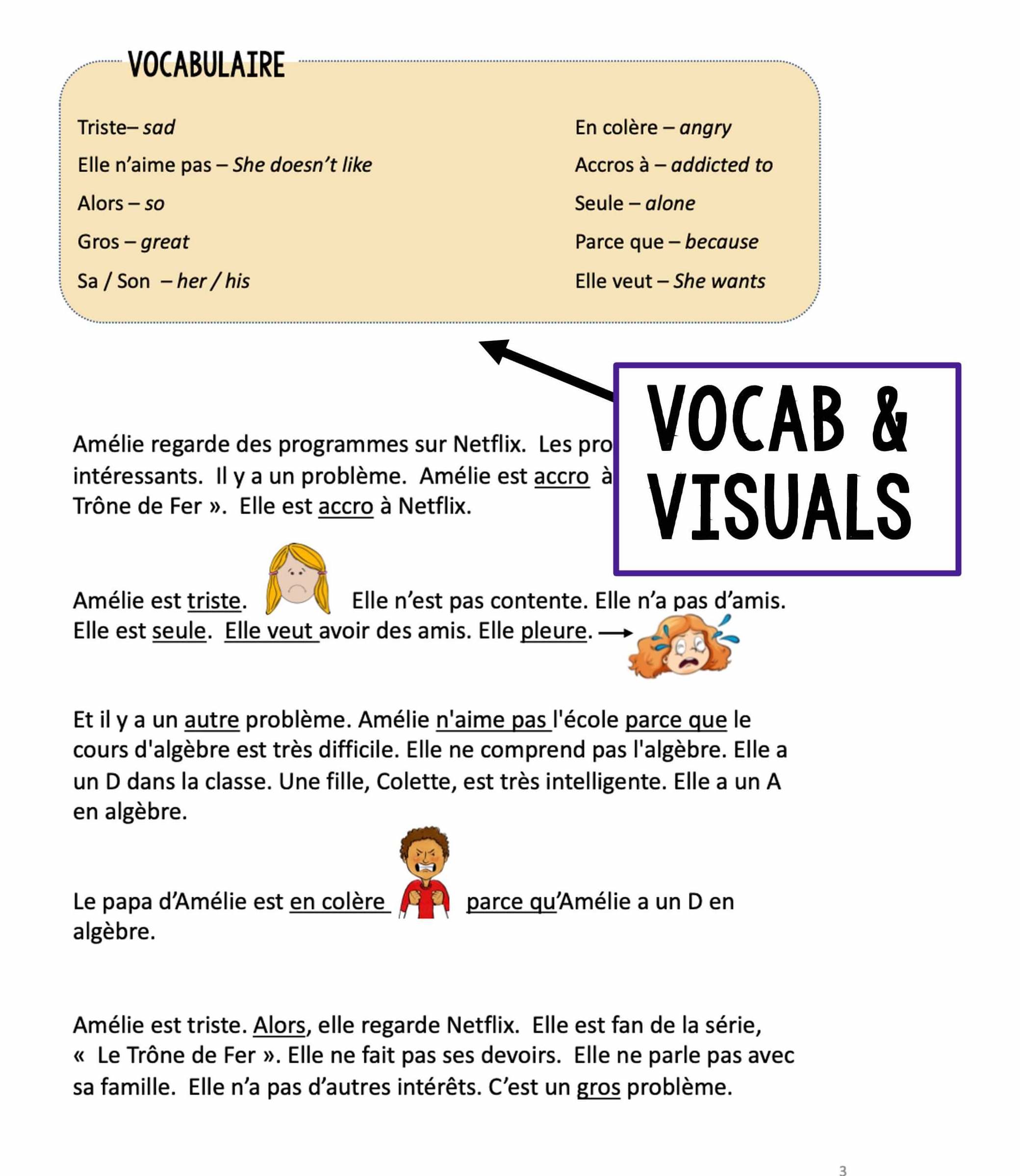 French Sub Plans Emergency Lesson Plans