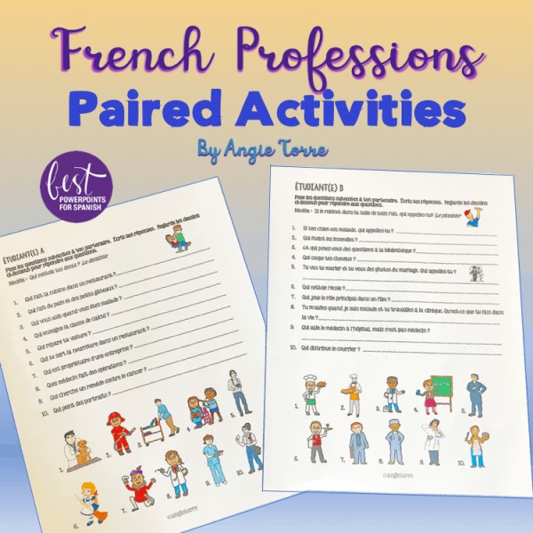 French Professions Paired Activiteis
