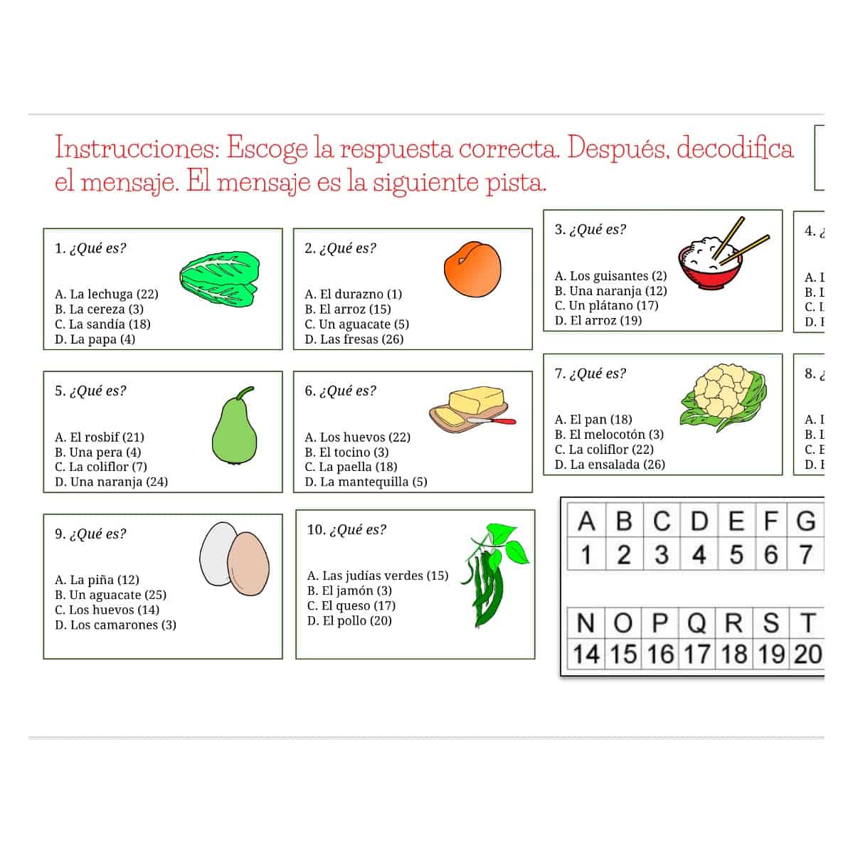 La Recette Perdue French food vocabulary digital escape game