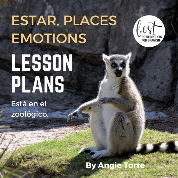 Spanish Estar Places Emotions Lesson Plans and Curriculum: Está en el zoológico.