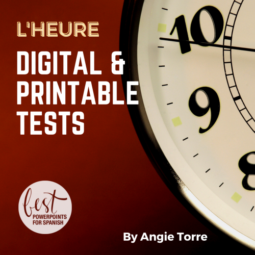 Telling Time in French Digital and Printable Tests Clock