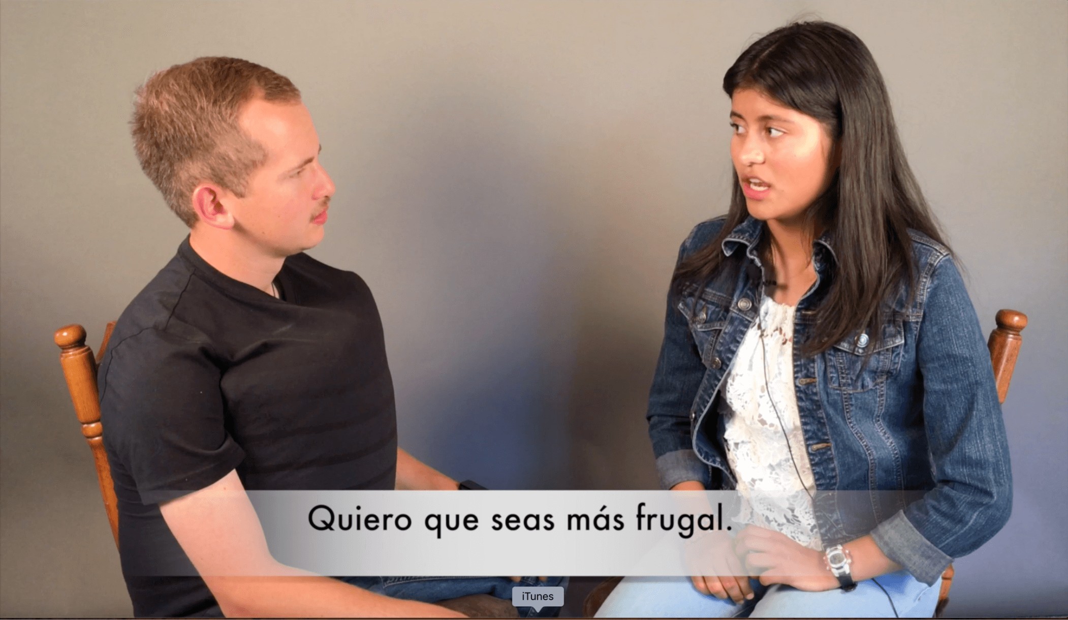 Spanish Present Subjunctive Video El subjuntivo Video for comprehensible input. Quiero que seas más frugal.