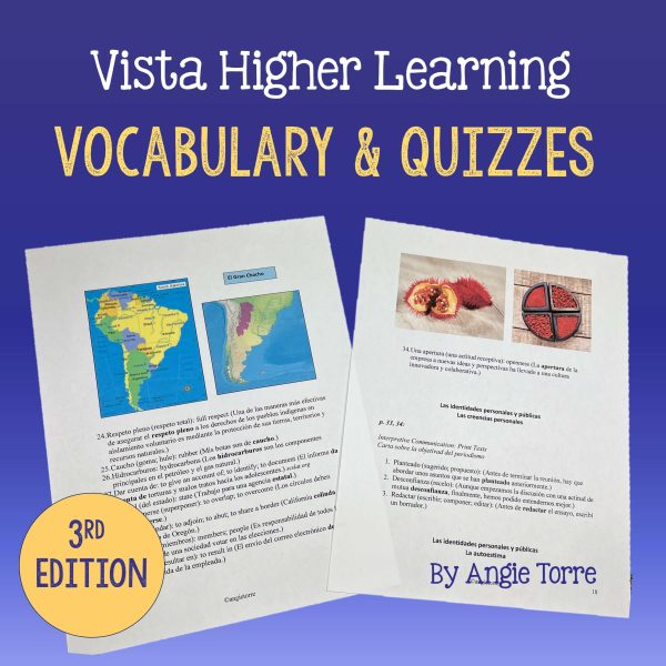 AP Spanish Vocabulary Lists and Quizzes for VHL