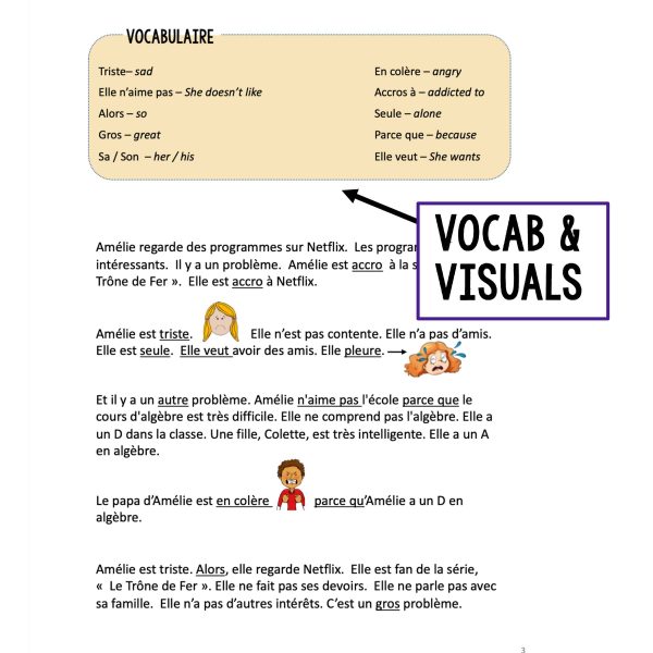 French Sub Plans Emergency Lesson Plans