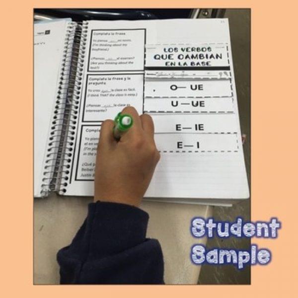 Spanish Stem-Changing Verbs Interactive Notebook Activities and Printables - Image 2